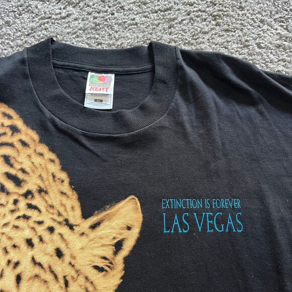 Vintage Extinction Is Forever Las Vegas Leopard AOP Double Sided T Shirt Size XL - Picture 4 of 8